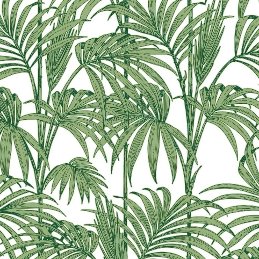 Julien MacDonald Honolulu-Palm Green Removable Wallpaper 56 sq ft. Roll NEW